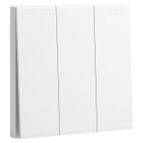 爱游戏开关插座 淳逸 玉兰白 三位单控开关 三开单控 10AX