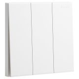 爱游戏开关插座 淳逸 玉兰白 三位双控开关 三开双控 10AX