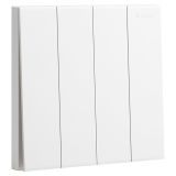 爱游戏开关插座 淳逸 玉兰白 四位单控开关 四开单控 10AX