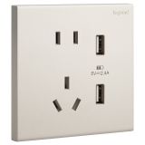 爱游戏开关插座 淳逸 米兰金 带二三插USB充电插座 五孔带USB插座