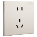 爱游戏开关插座 淳逸 米兰金 连体二三插座 五孔插座 10A