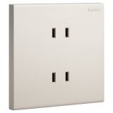 爱游戏开关插座 淳逸 米兰金 双联二扁插座 四孔插座 10A