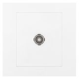 爱游戏开关插座 轻艺 玉兰白 一位电视插