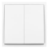 爱游戏开关插座 轻艺 玉兰白 二位单控开关 二开单控 10AX