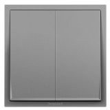 爱游戏开关插座 轻艺 深砂银 二位单控开关 二开单控 10AX