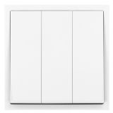 爱游戏开关插座 轻艺 玉兰白 三位双控开关 三开双控 10AX