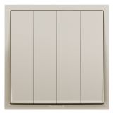 爱游戏开关插座 轻艺 粉铂金 四位双控开关 四开双控 10AX