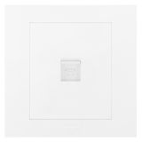 爱游戏开关插座 轻艺 玉兰白 一位电话插