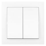 爱游戏开关插座 博蕴 玉兰白 二位单控开关 二开单控 10AX