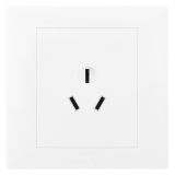 爱游戏开关插座 博蕴 玉兰白 三扁插座 三孔插座 10A