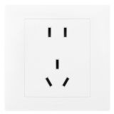 爱游戏开关插座 博蕴 玉兰白 连体二三插座 五孔插座 10A