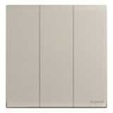 爱游戏开关插座 仕艺Pro 粉铂金 三位单控开关 三开单控 10AX