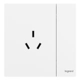 爱游戏开关插座 仕典Plus 陶瓷白 带开关三扁插座 三孔带开 10A