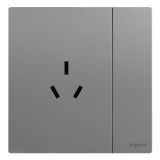 爱游戏开关插座 仕典Plus 深砂银 带开关三扁插座 三孔带开 10A