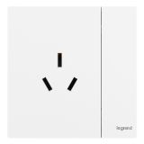 爱游戏开关插座 仕典Plus 陶瓷白 带开关三扁插座 三孔带开 16A