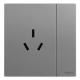 爱游戏开关插座 仕典Plus 深砂银 带开关三扁插座 三孔带开 16A