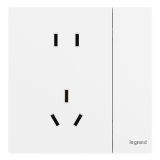 爱游戏开关插座 仕典Plus 陶瓷白 带双控开关连体二三插座 五孔带开