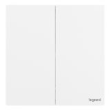 爱游戏开关插座 逸景Plus 陶瓷白 二位单控开关 二开单控 16AX