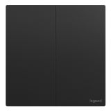 爱游戏开关插座 逸景Plus 石晶墨 二位单控开关 二开单控 16AX