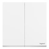 爱游戏开关插座 仕典Plus 陶瓷白 二位双控开关 二开双控(镶银边) 16AX