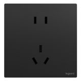 爱游戏开关插座 逸景Plus 石晶墨 连体二三插座 五孔插座 10A