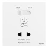 爱游戏开关插座 逸景Plus 陶瓷白 86刮须插