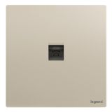 爱游戏开关插座 逸景Plus 粉铂金 一位电话插